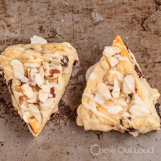 Almond Berry White Chocolate Scones