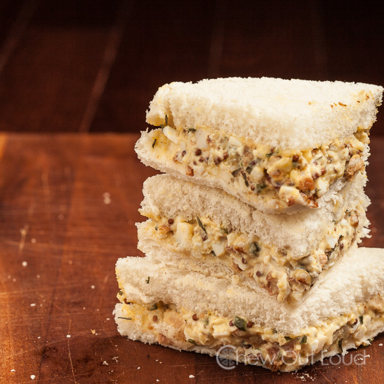 Chopped Egg and Bacon Sandwiches