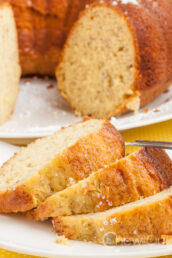 A plate of Banana Cake