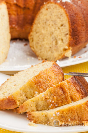 A plate of Banana Cake