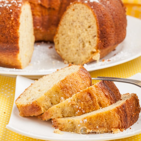 A plate of Banana Cake