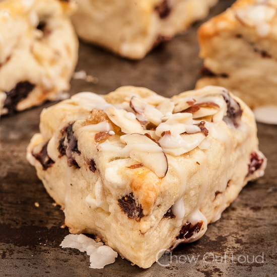 Berry Almond White Chocolate Scones