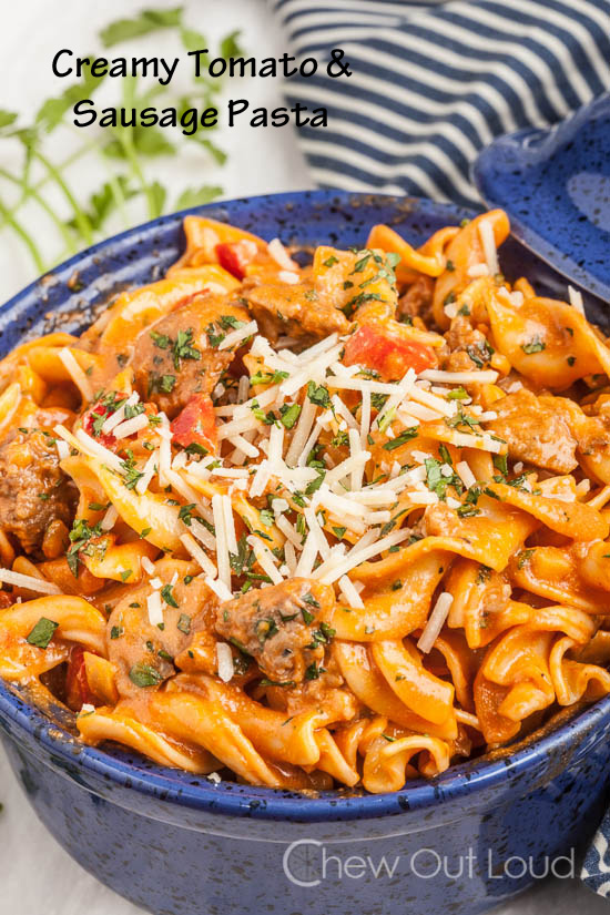 Creamy Tomato Sausage Pasta Cheese