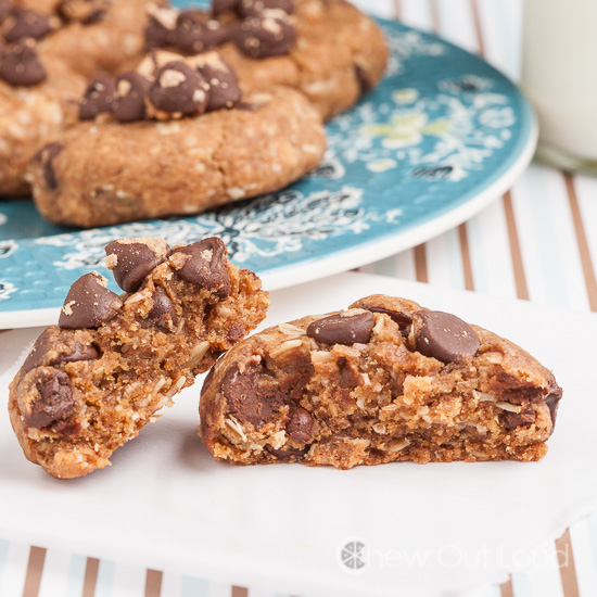 Flourless Peanut Butter Oatmeal Breakfast Cookies