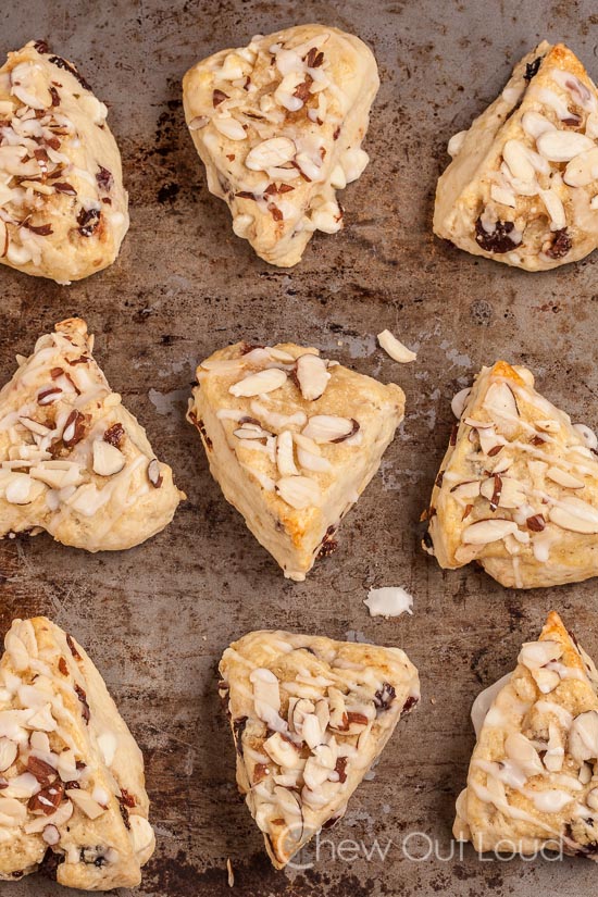 White Chocolate Almond Berry Scones