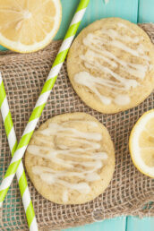 Chewy Lemon Cookies with Icing