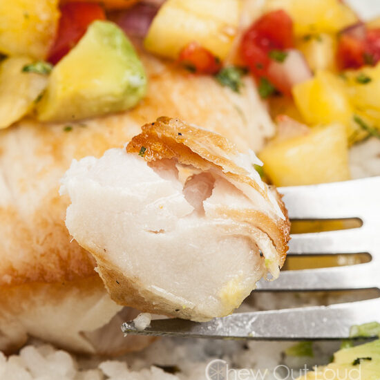Pan Seared Mahi Mahi (with Mango Salsa) Chew Out Loud