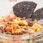 Beef Taco Salad with Blue Corn Chips