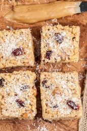 Peanut Butter Coconut Cereal Bars