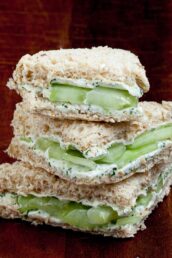 cucumber sandwiches with cream cheese and lemon