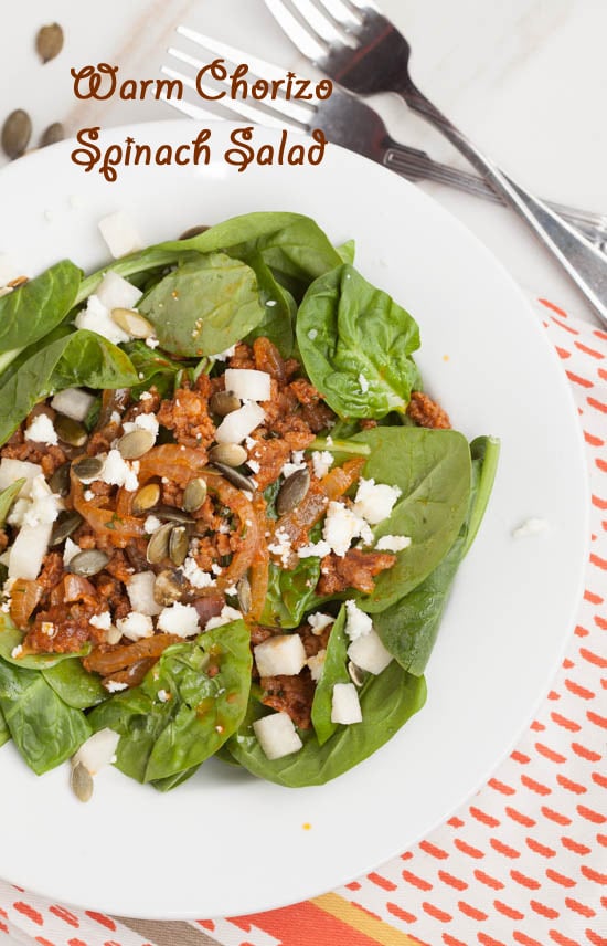 Chorizo Spinach Salad