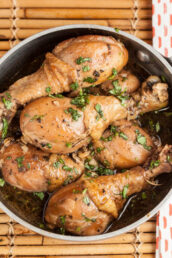 Pan of Garlic and Soy Braised Chicken