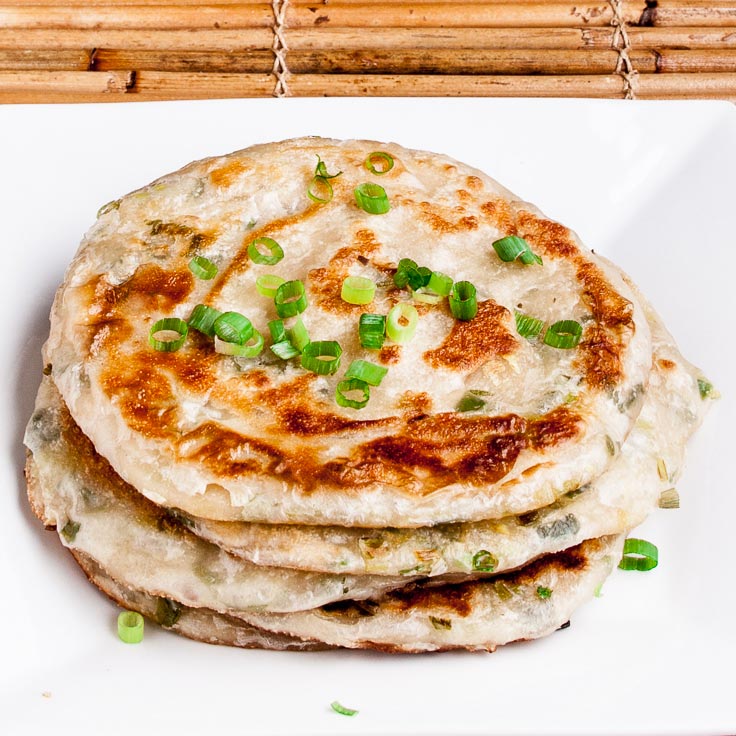 stack of scallion pancakes