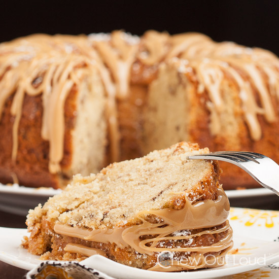 Slice of Brown Sugar Caramel Pound Cake 