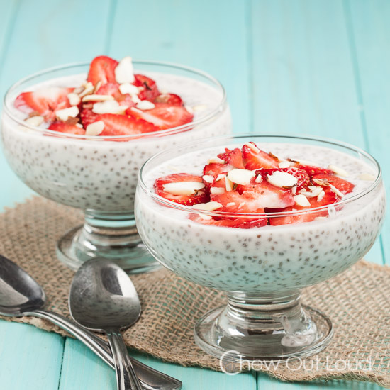 Chia Seed Strawberry Pudding