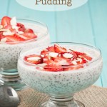 Chia Seed Pudding with Sliced Strawberry and Nuts