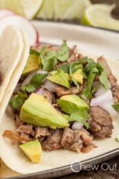 Carnitas with Chopped Avocado