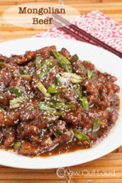 Mongolian Beef with Sliced Onions and Sesame Seeds