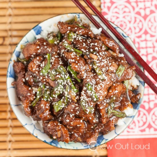 Mongolian Beef with Sesame Seeds