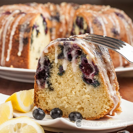 Slice of Blueberry Lemon Cake