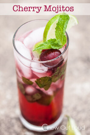 A Glass of Cherry Mojito