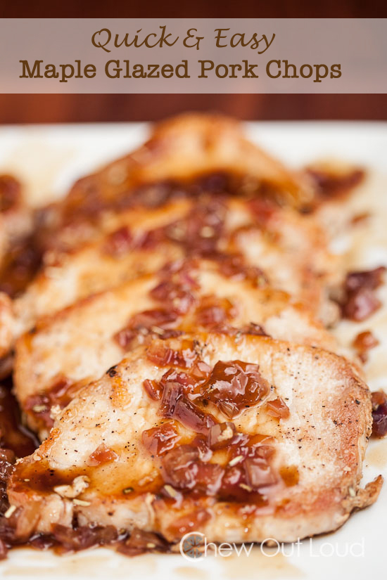 Maple glazed pork chops