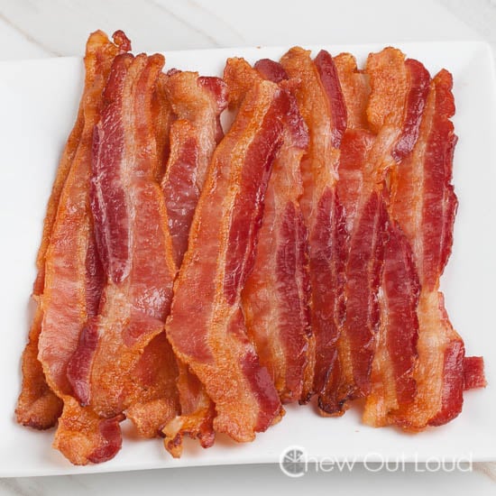oven baked roasted bacon. 