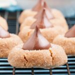 peanut butter kiss cookies, peanut butter blossoms