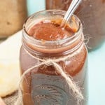Apple Butter Jam in a mason jar