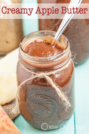 Apple Butter Jam in a mason jar