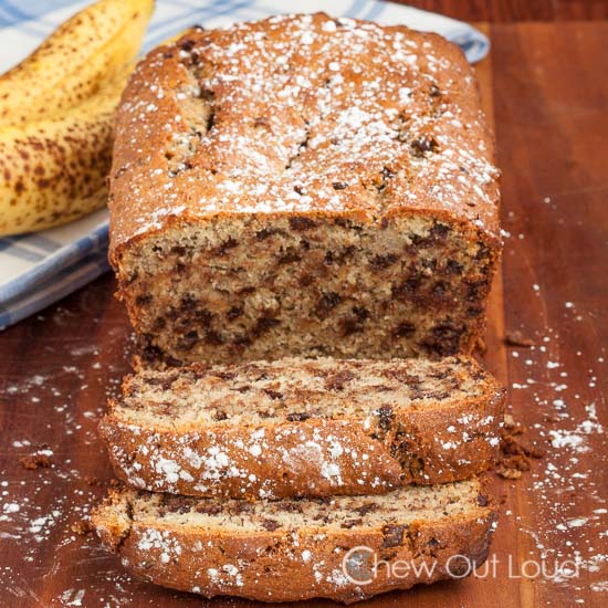 Banana chocolate Ricotta Bread