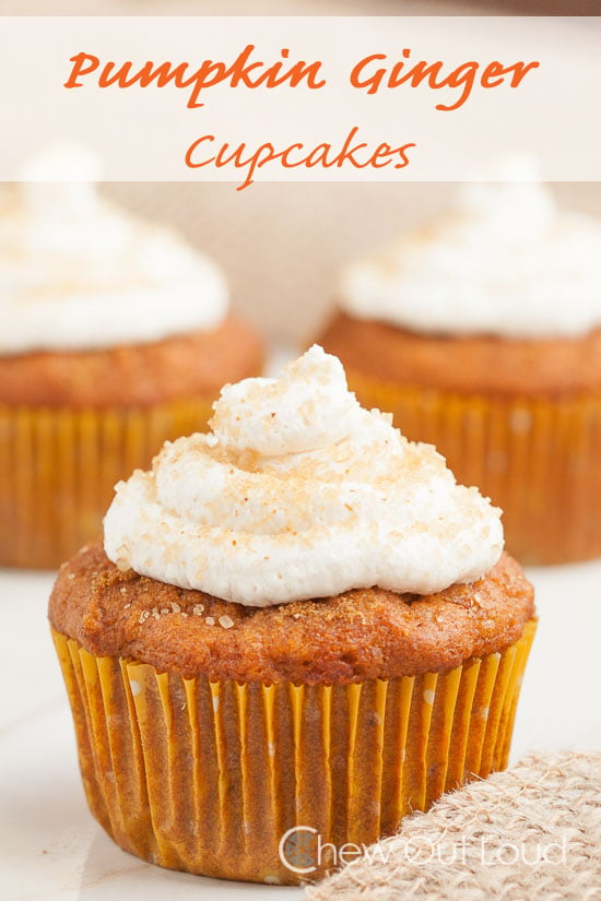 Pumpkin ginger Cupcakes with frosting