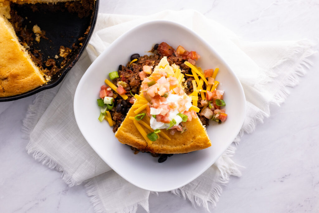 Easy Tamale Pie (Skillet or Cast Iron)