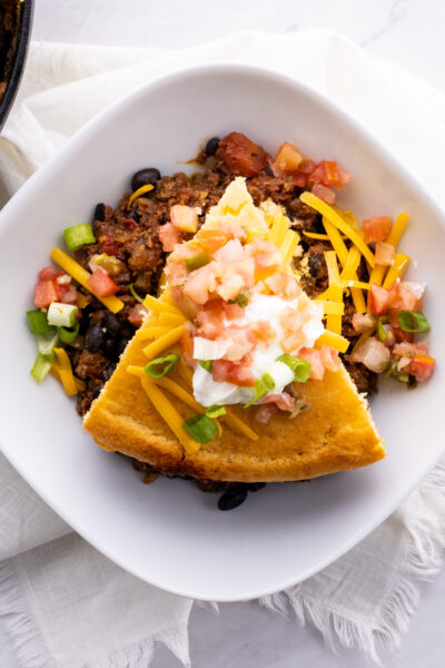 Easy Tamale Pie (Skillet or Cast Iron)