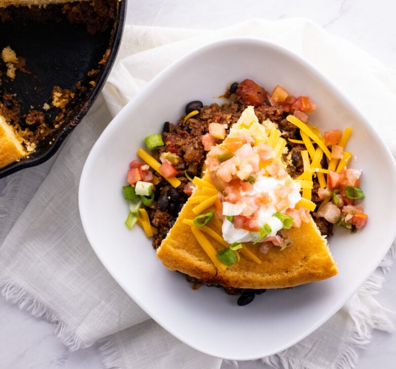 Easy Tamale Pie (Skillet or Cast Iron)