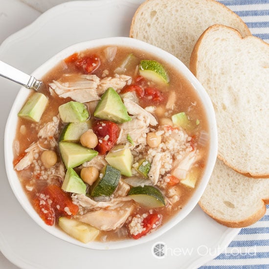 Moroccan Chicken Stew with Crusty Bread