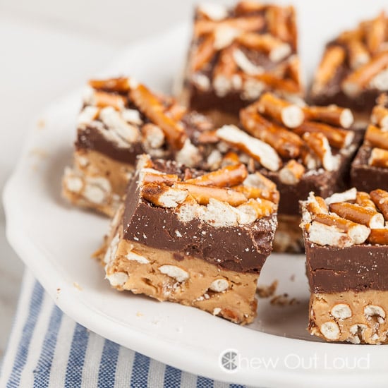 chocolate peanut butter pretzel bars