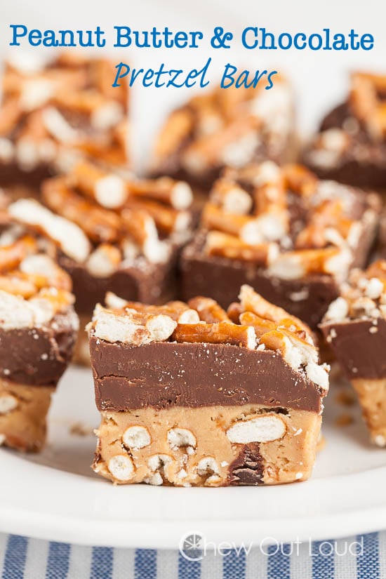 peanut butter chocolate pretzel bars