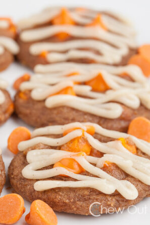 Pumpkin Cookies with Cream Cheese Frosting