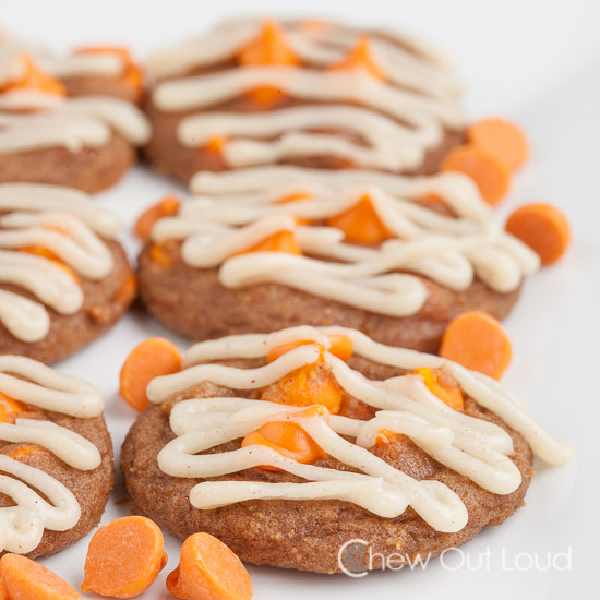 Chewy Pumpkin Cookies Cream Cheese icing