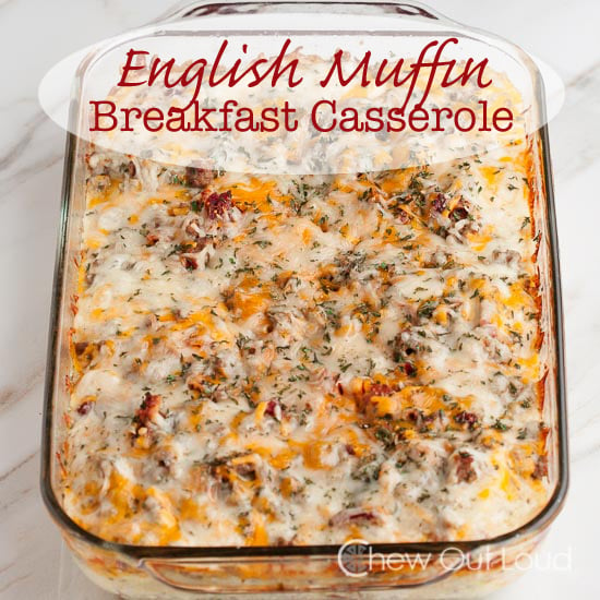 English Muffin Breakfast Casserole, brunch recipes