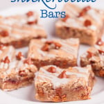Chewy Snickerdoodle Bars with Drizzled Icing