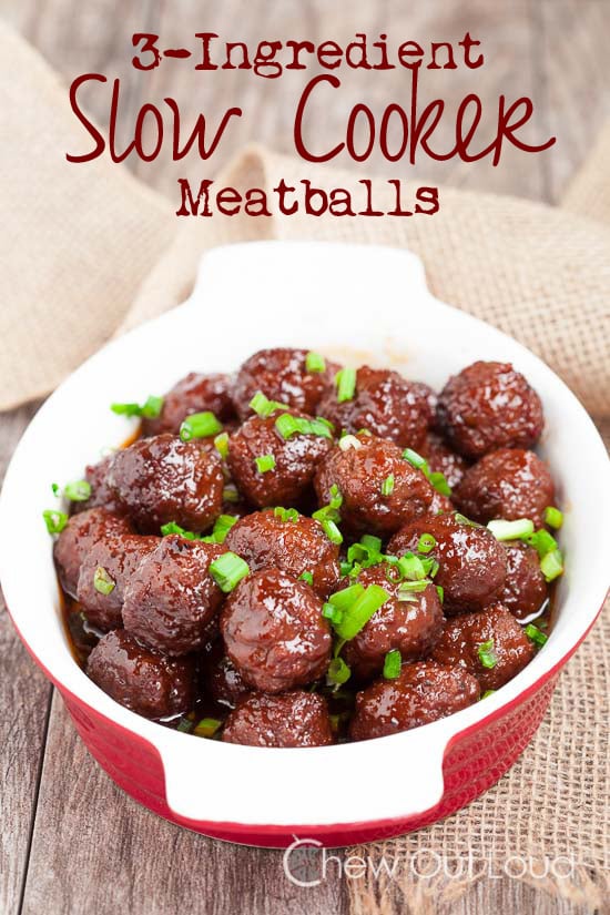 3-Ingredient Slow Cooker Meatballs