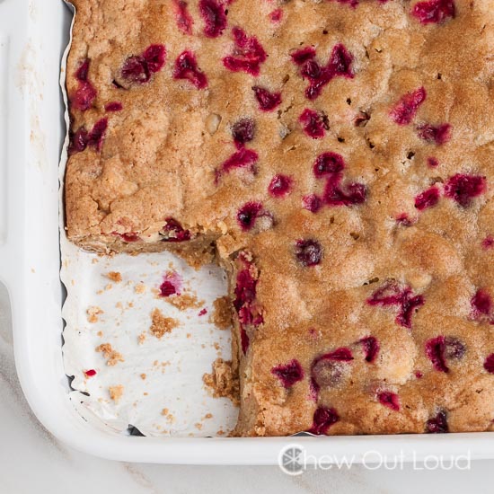 Chewy White Chocolate Cranberry Bars 2
