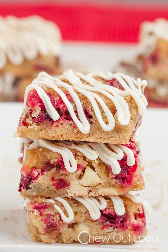 Chewy White chocolate Cranberry Bars 4