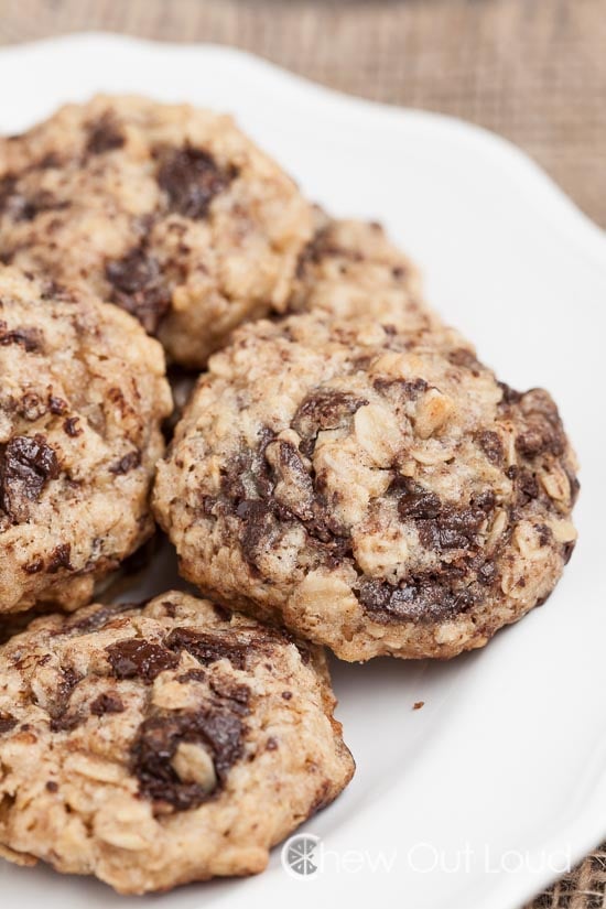 Thick Chewy Oatmeal Dark Chocolate Cookies 2