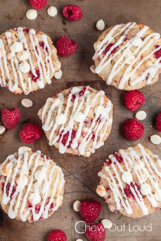 white chocolate raspberry muffins 3