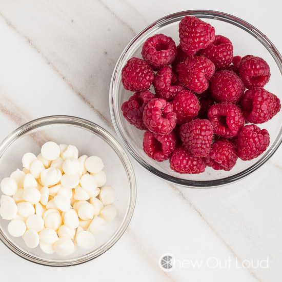 white chocolate raspberry muffins