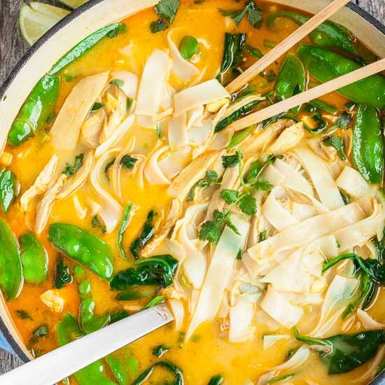 Coconut Curry Chicken Noodle Soup | Chew Out Loud