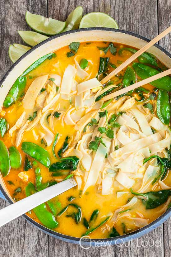 Coconut Curry Chicken Noodle Soup 